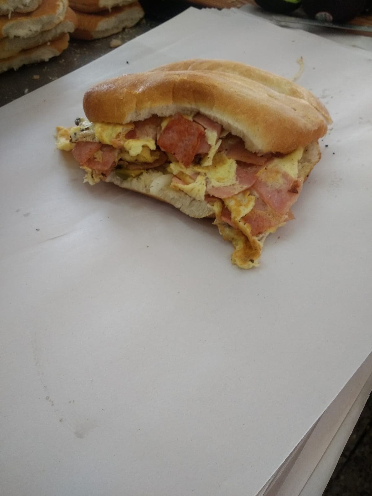 Jamón con huevo
