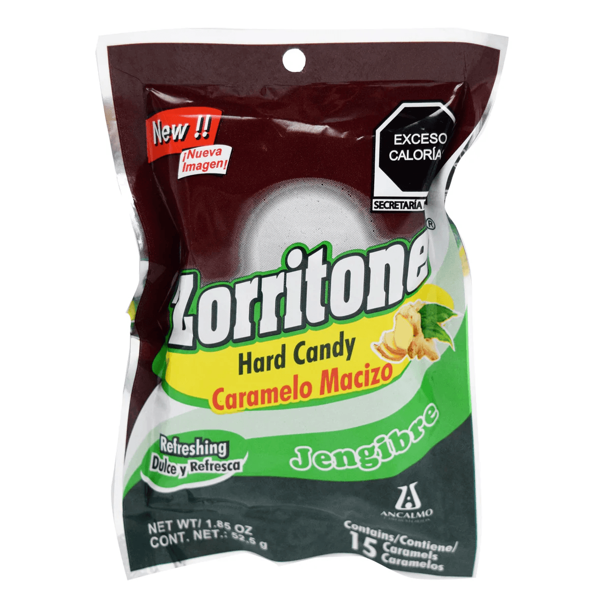 CARAMELO ZORRITONE JENGIBRE 15 CARAMELOS BOLSA