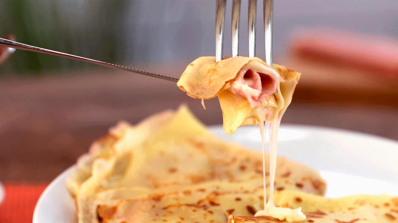 Crepa Jamón con Queso