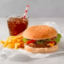 Combo Hamburguesa con Papas y Refresco 355ml.