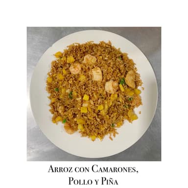 Arroz con Camarones, Pollo y Piña