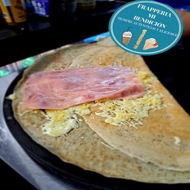 Crepa Queso bola y Jamón