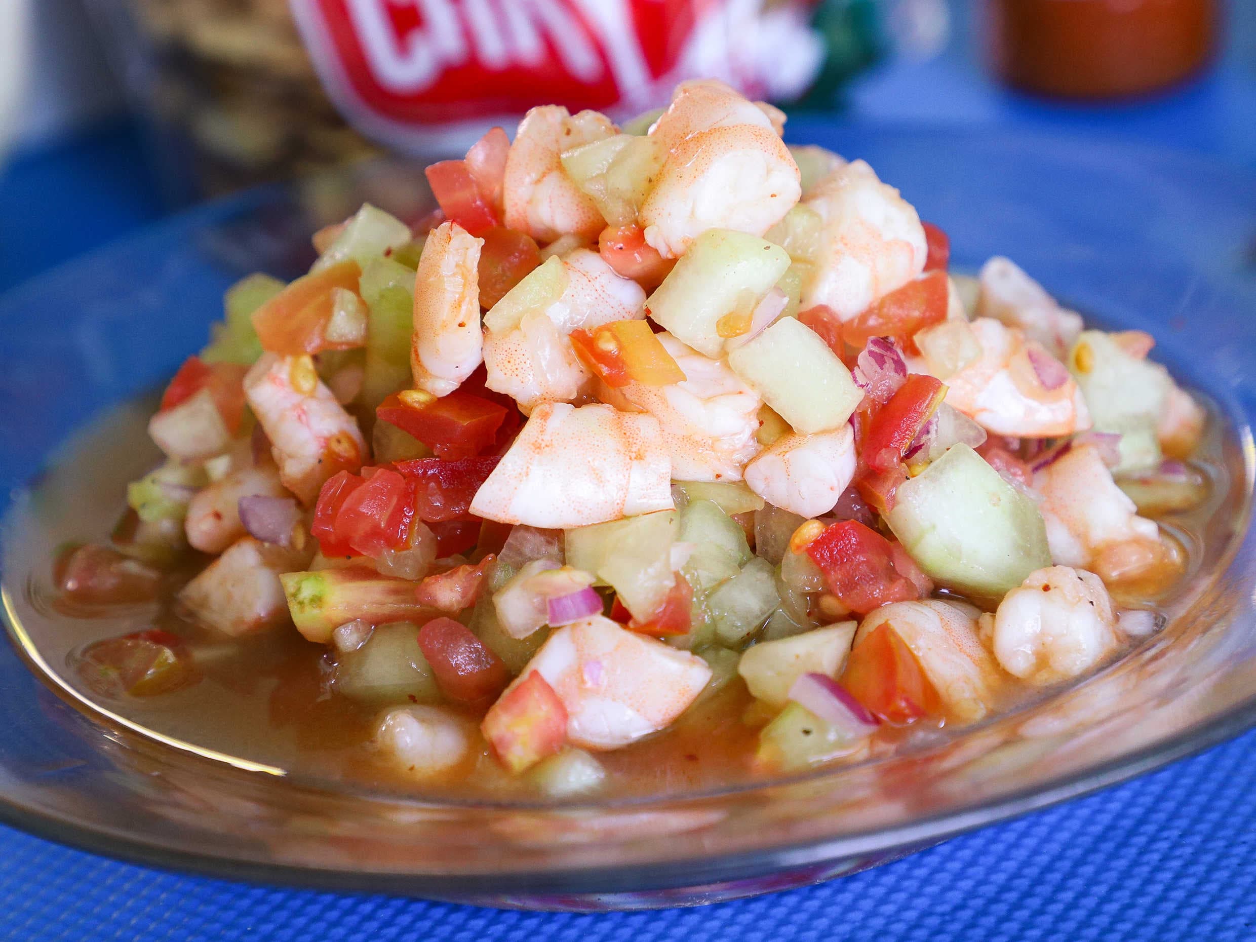 Ceviche de camarón mixto litro