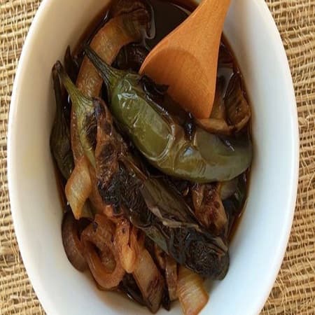 Chiles Toreados con soya