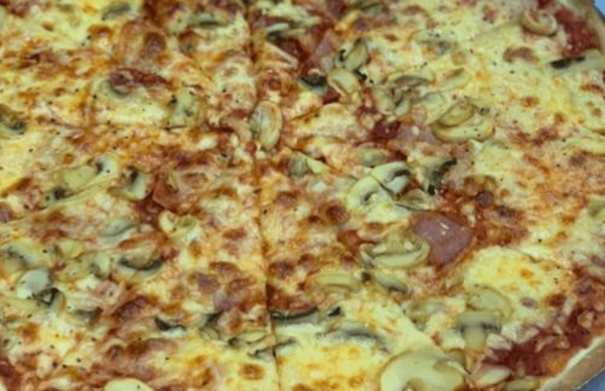 Pizza Jamón y Hongos