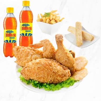 1/2 Pollo + 6 Acompañamientos