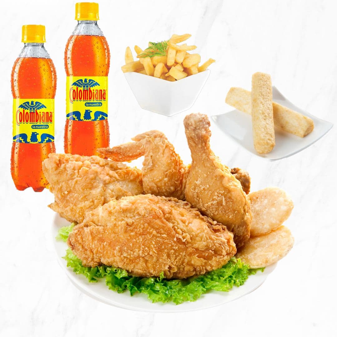 1/2 Pollo + 6 Acompañamientos