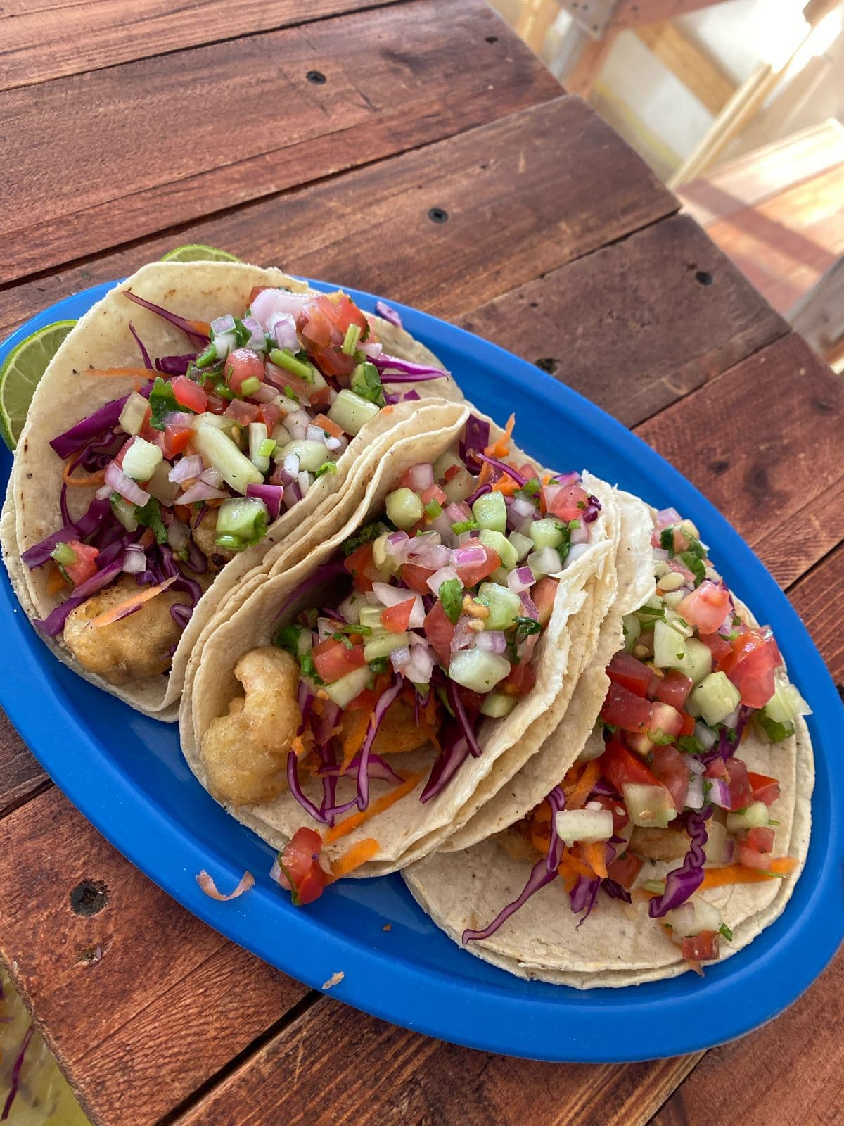 Tacos Capeados Camarón y Pescado 3 pzas