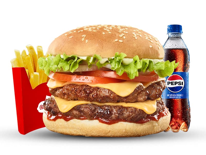 Combo Hamburguesa Super Doble Carne
