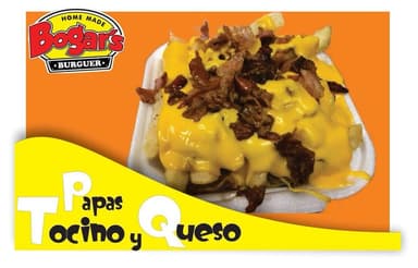 Papas Fritas con Queso y Tocino