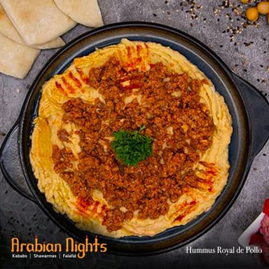 Hummus Royal de Pollo + Pan Pita Casera