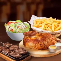 Medio Pollo Mediterráneo con Anticucho