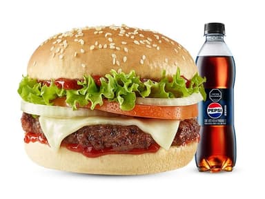 Hamburguesa la Propia+ Gaseosa Pet 400 Ml.