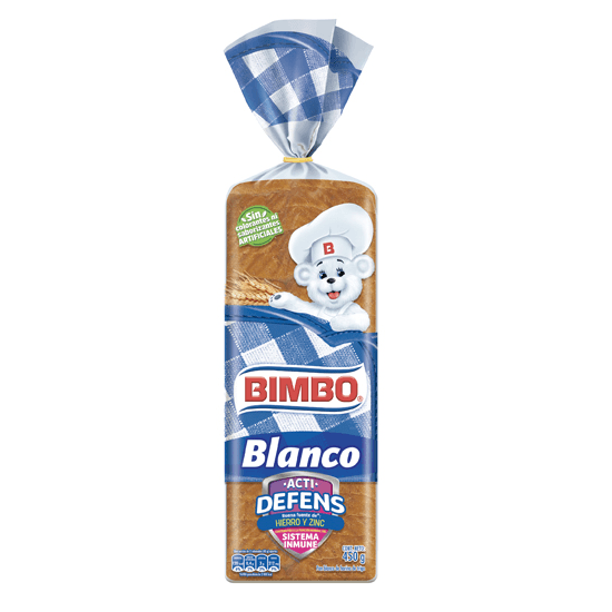 Pan Cuadrado Blanco Mediano Bimbo Bolsa 450 g