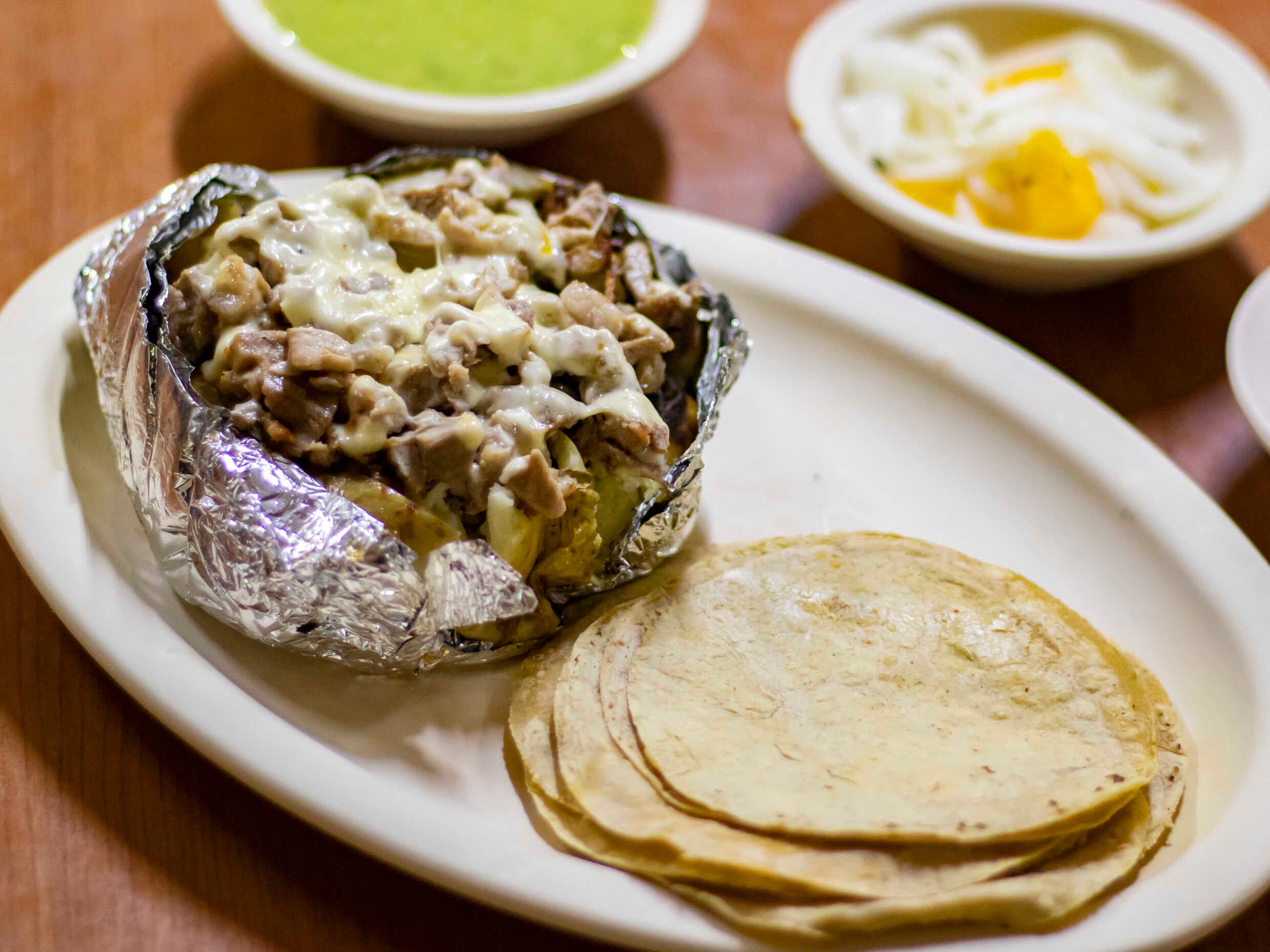 Papa Asada de Bistec