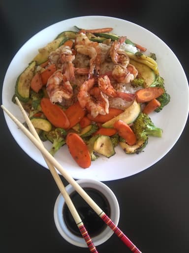 Teriyaki Pulpo y Camarón