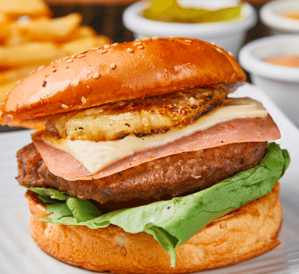 Tropical Cheese Burger,papa y coca