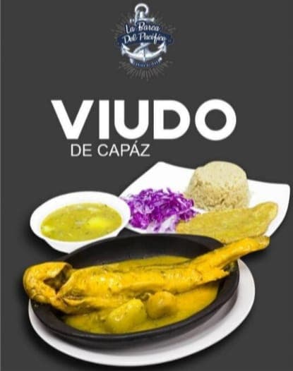 Viudo de capaz en salsa de la casa