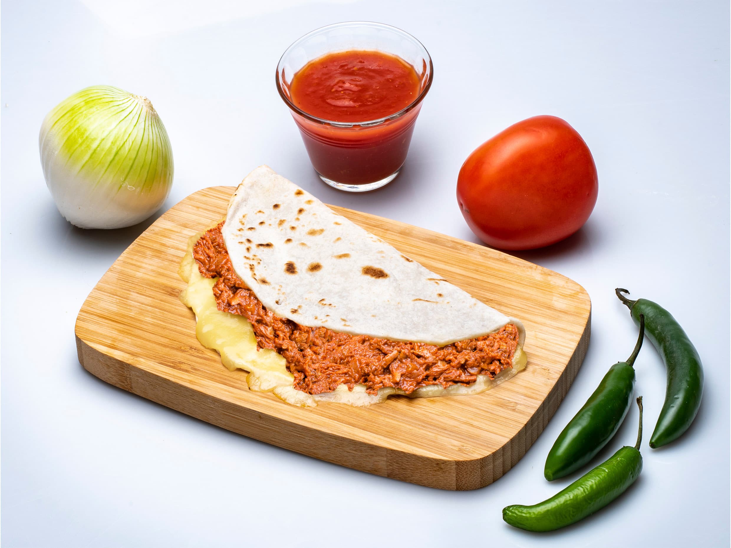 Quesadilla de Harina con Cochinita pibil