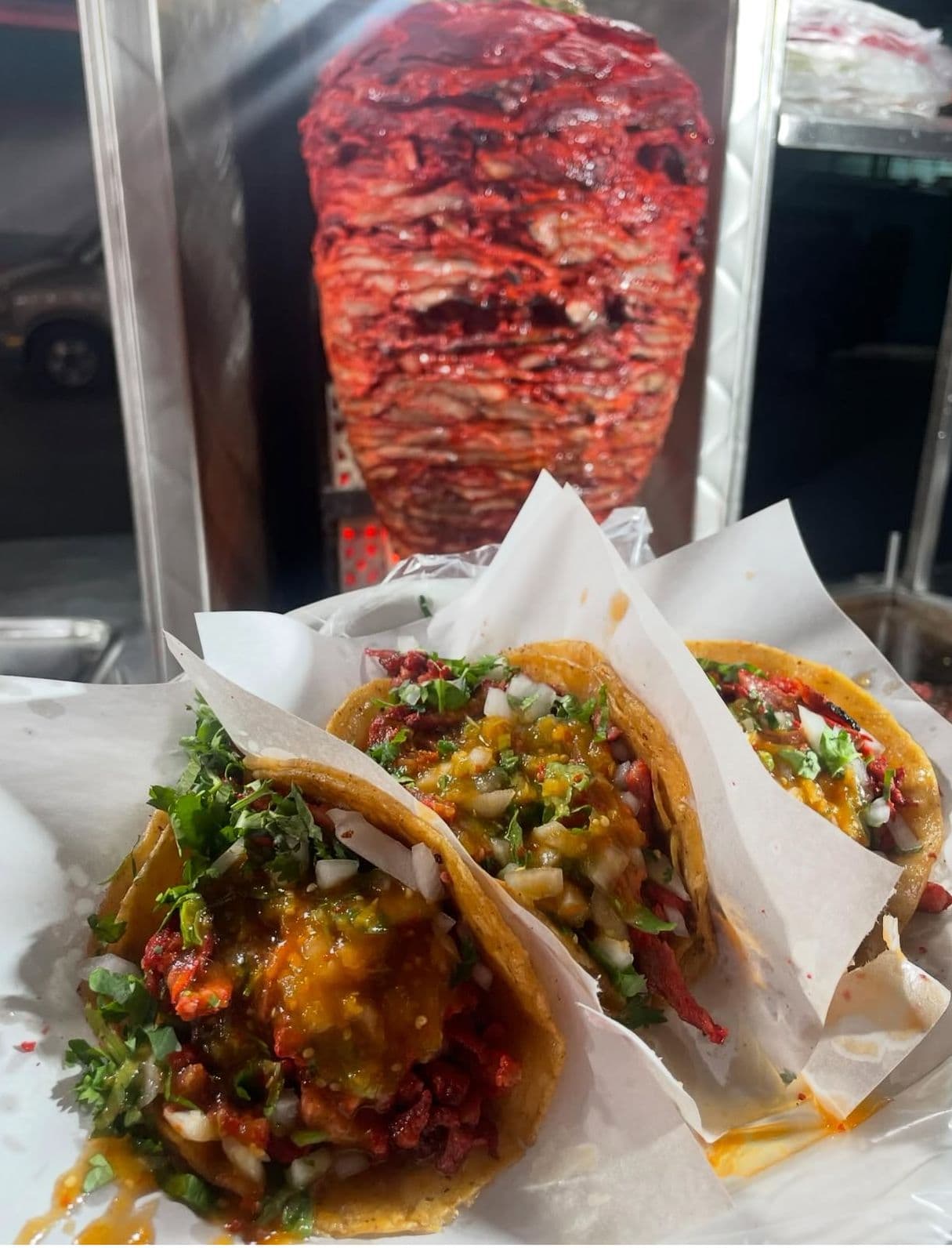 3 Tacos de Adobada + Bebida a Elegir