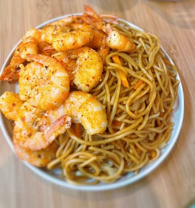 Camaron y Arroz o Pasta