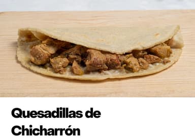 Quesadilla de Chicharrón en Salsa