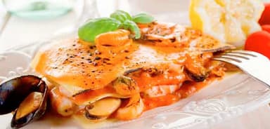 Lasaña de Mariscos