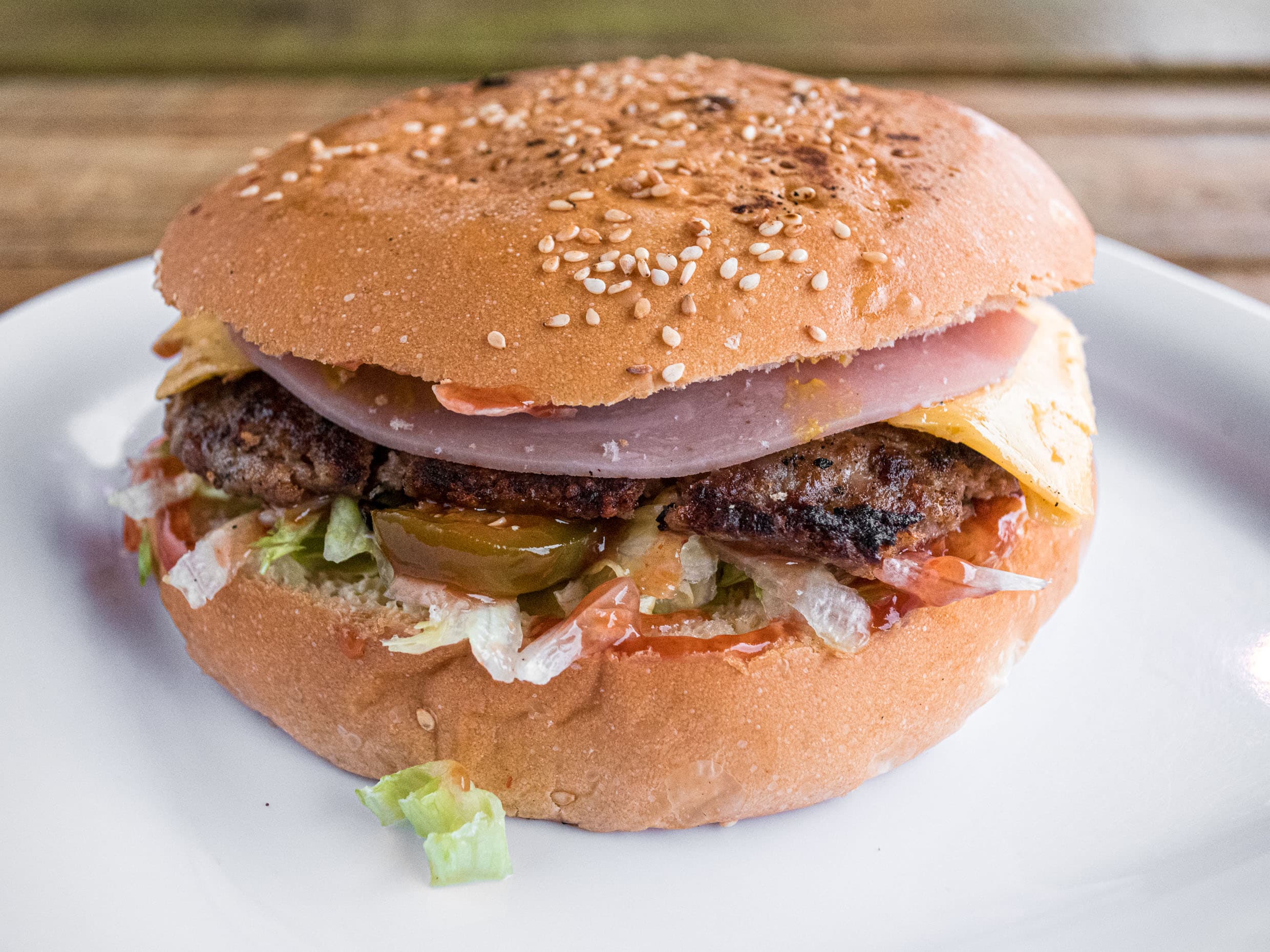 Hamburguesa con Tocino