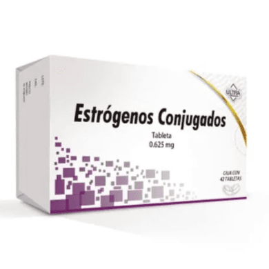 Estrógenos conjugados (0.625 mg) 42 tabletas. Ultra