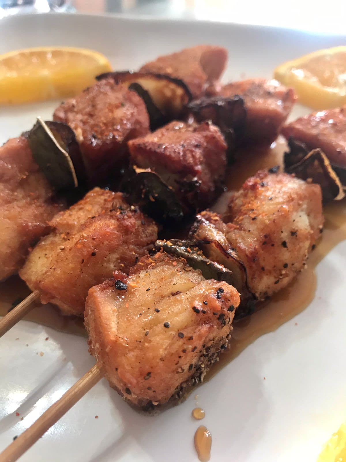 Kushiage de pollo