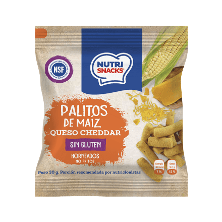 Palitos Cheddar Nutri Snacks Bolsa 30 g