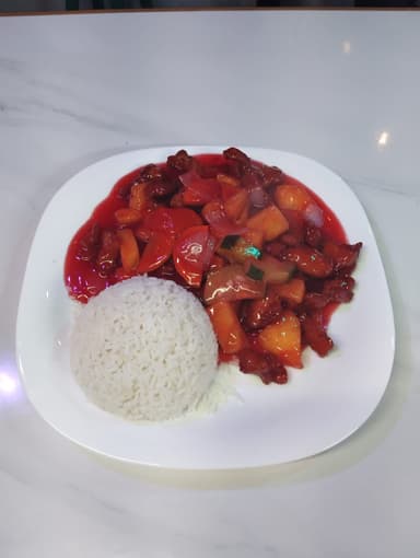 cerdo en salsa agridulce