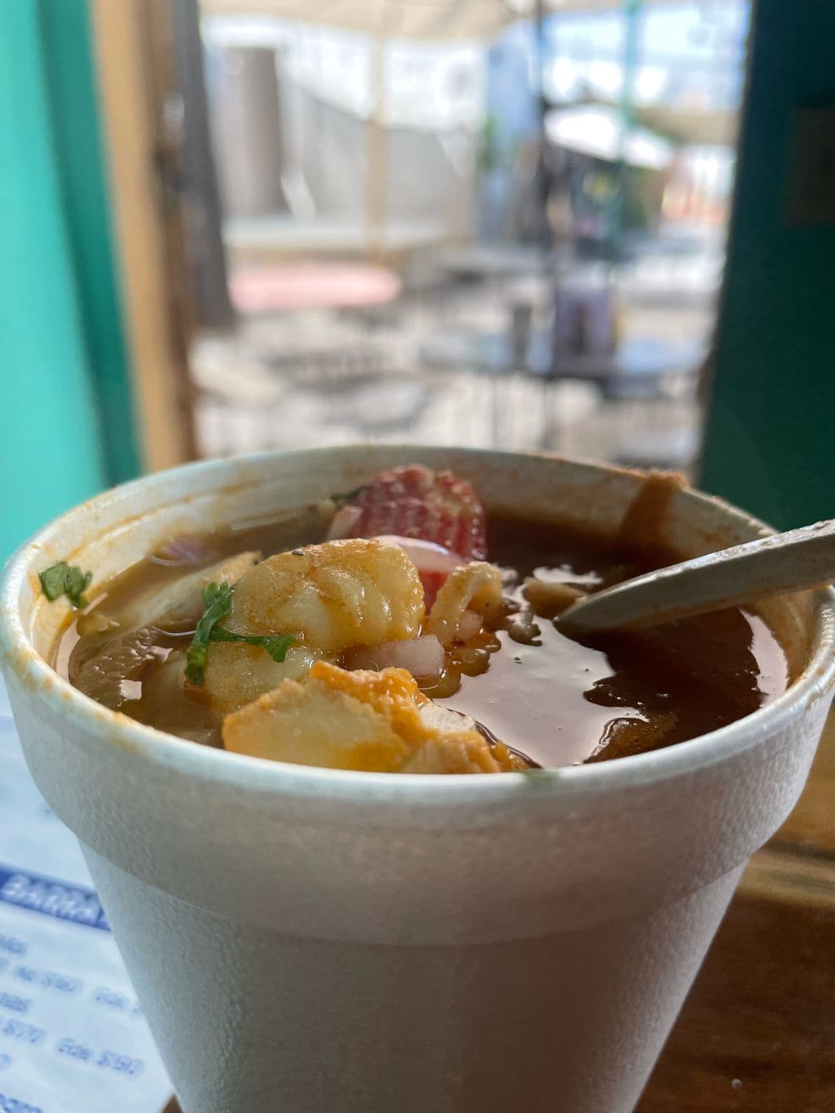 Caldito de mariscos estilo Carreta