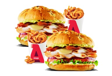 2 Turkey Bacon Avocado +2 Curly Fries Med