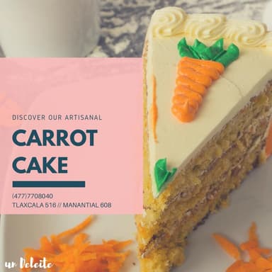 Rebanada de Pastel de Zanahoria
