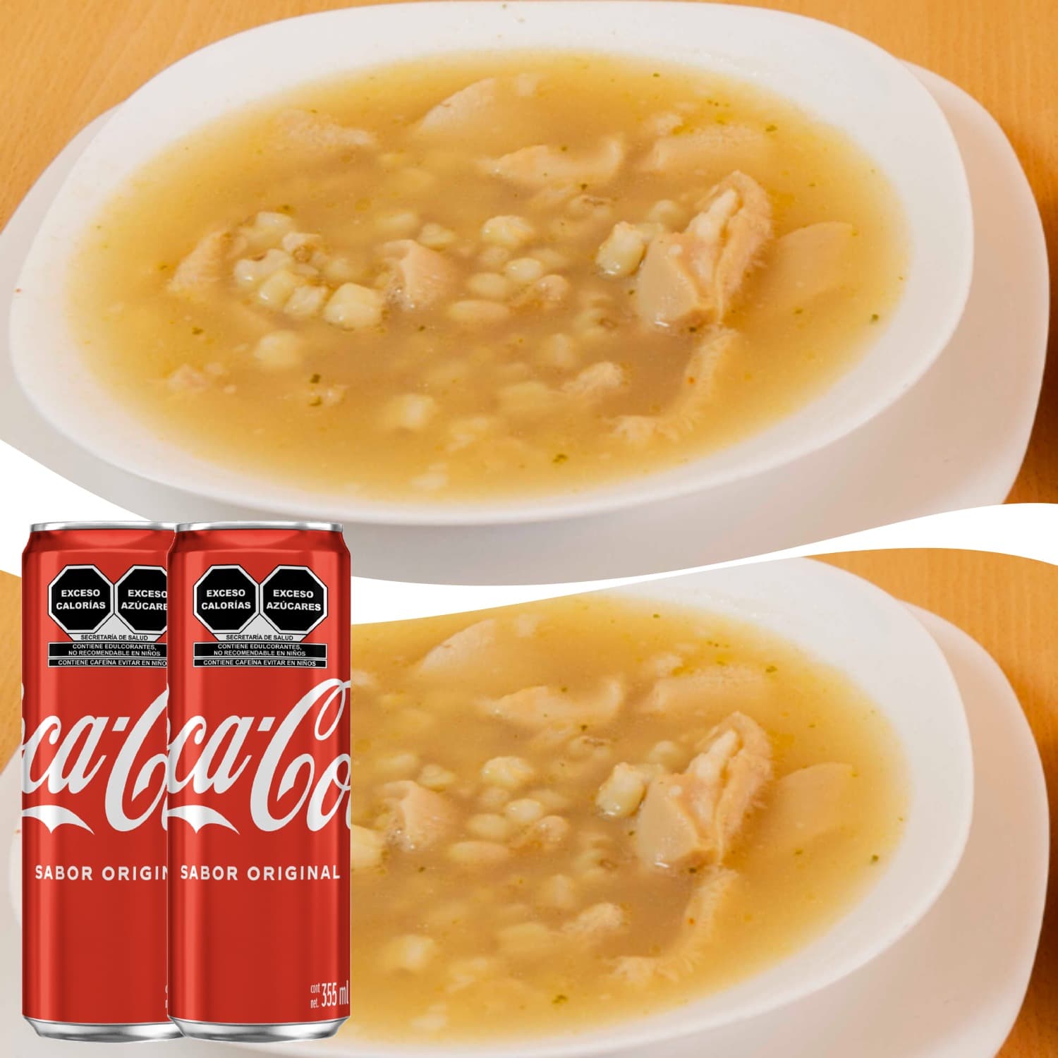Combo-Coca-Cola 2Lt Menudo + 2 Refrescos 355ml