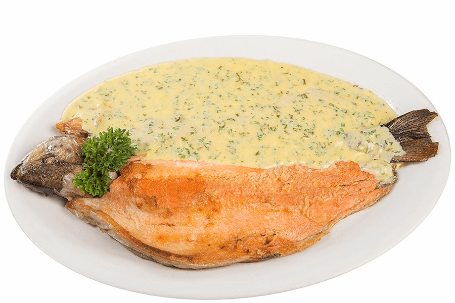 Trucha en salsa de coco o encocado 450gr.