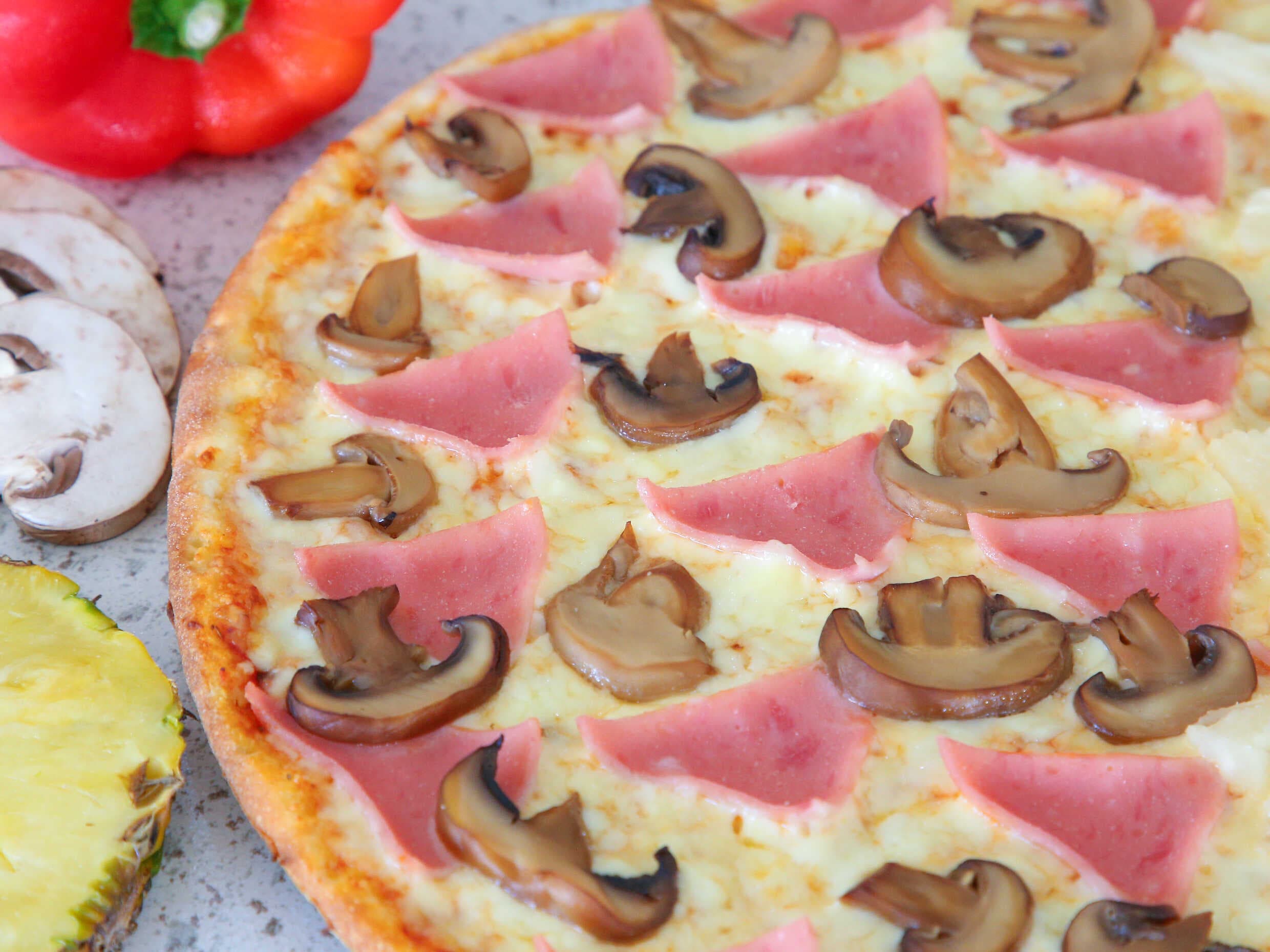 Pizza Familiar, Jamón con Champiñón