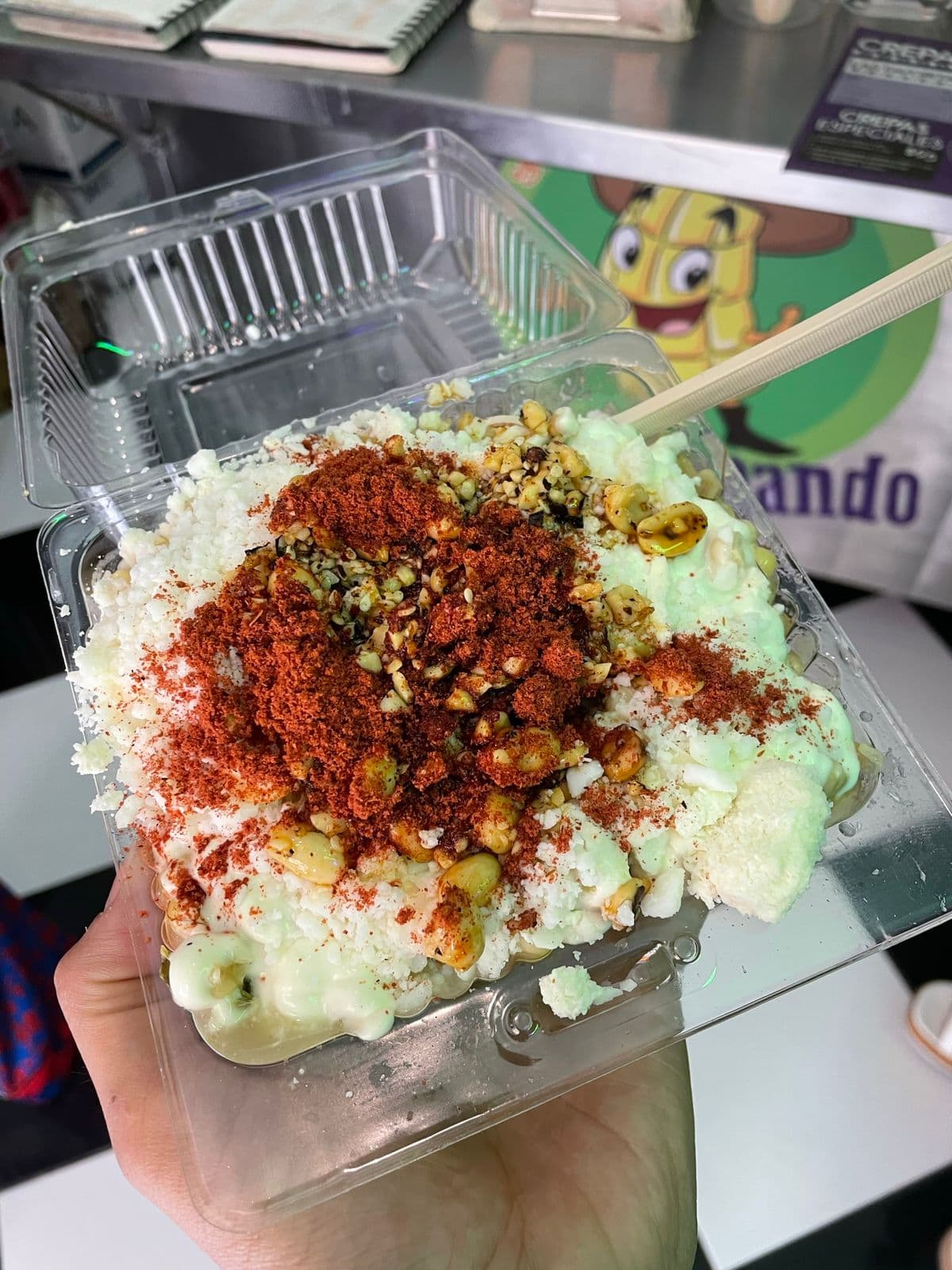 Verdura con esquite