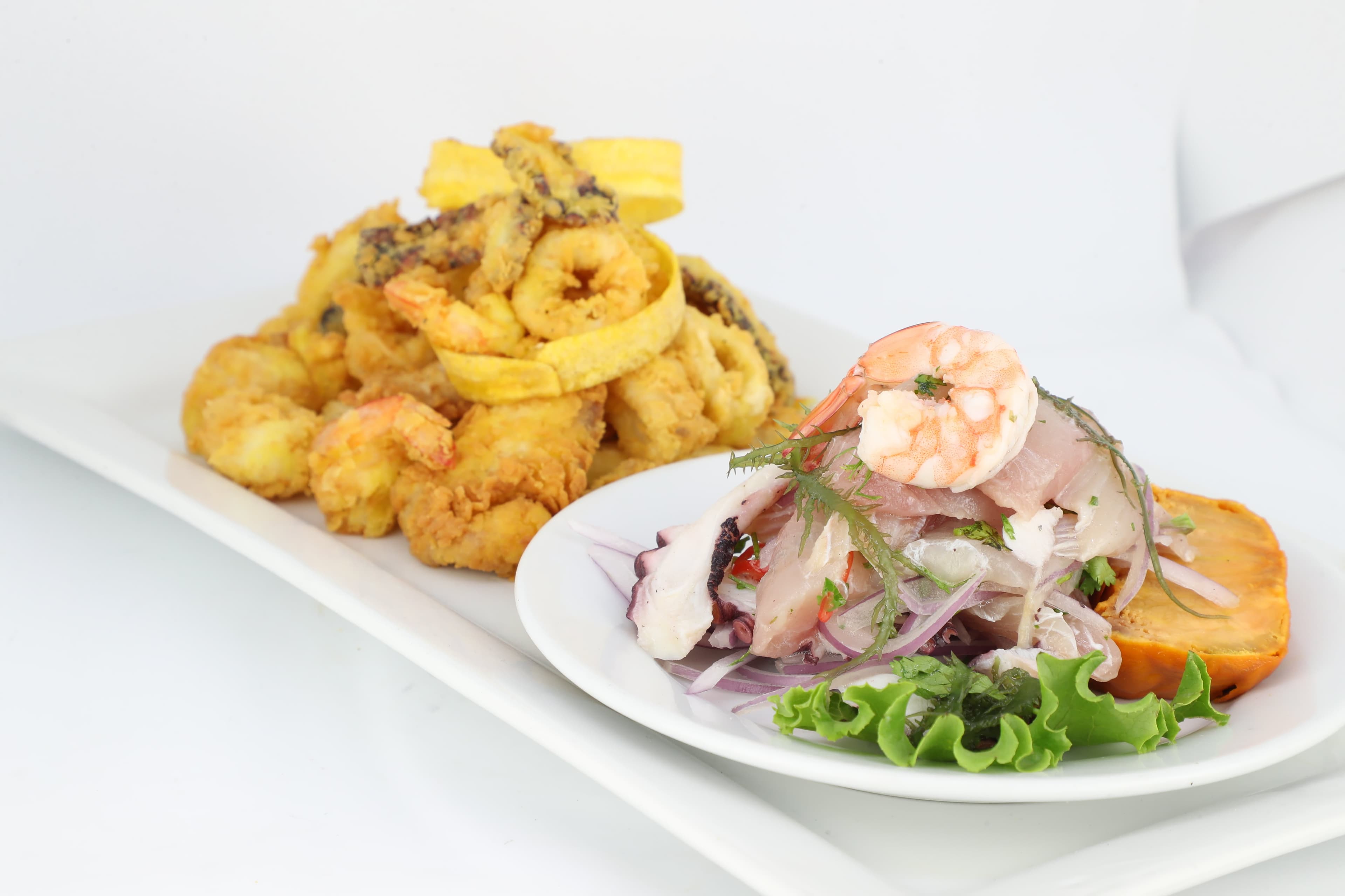 Combo 2: Ceviche de Pescado y Arroz con Mariscos