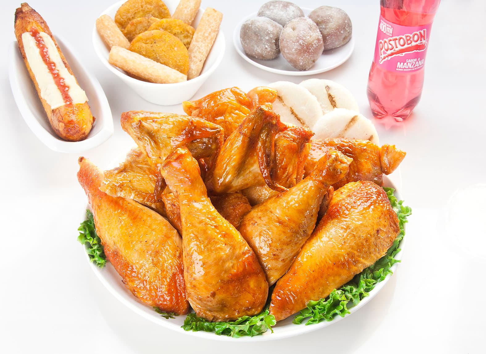 1 Pollo + 6 Acompañamientos