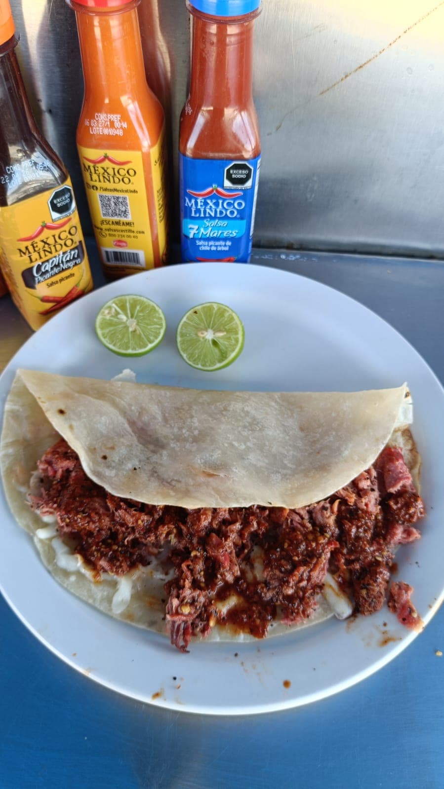 Quesadilla de Harina con Marlin Enchilado