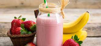 Licuado de Fresa, Plátano y Vainilla