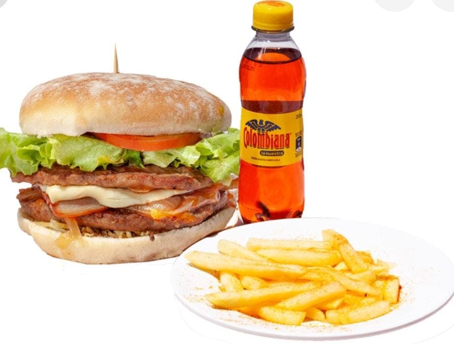 Super Hamburguesa carnitas Pollo y Carne