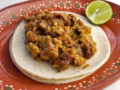 Taco de Chicharrón en Salsa Verde