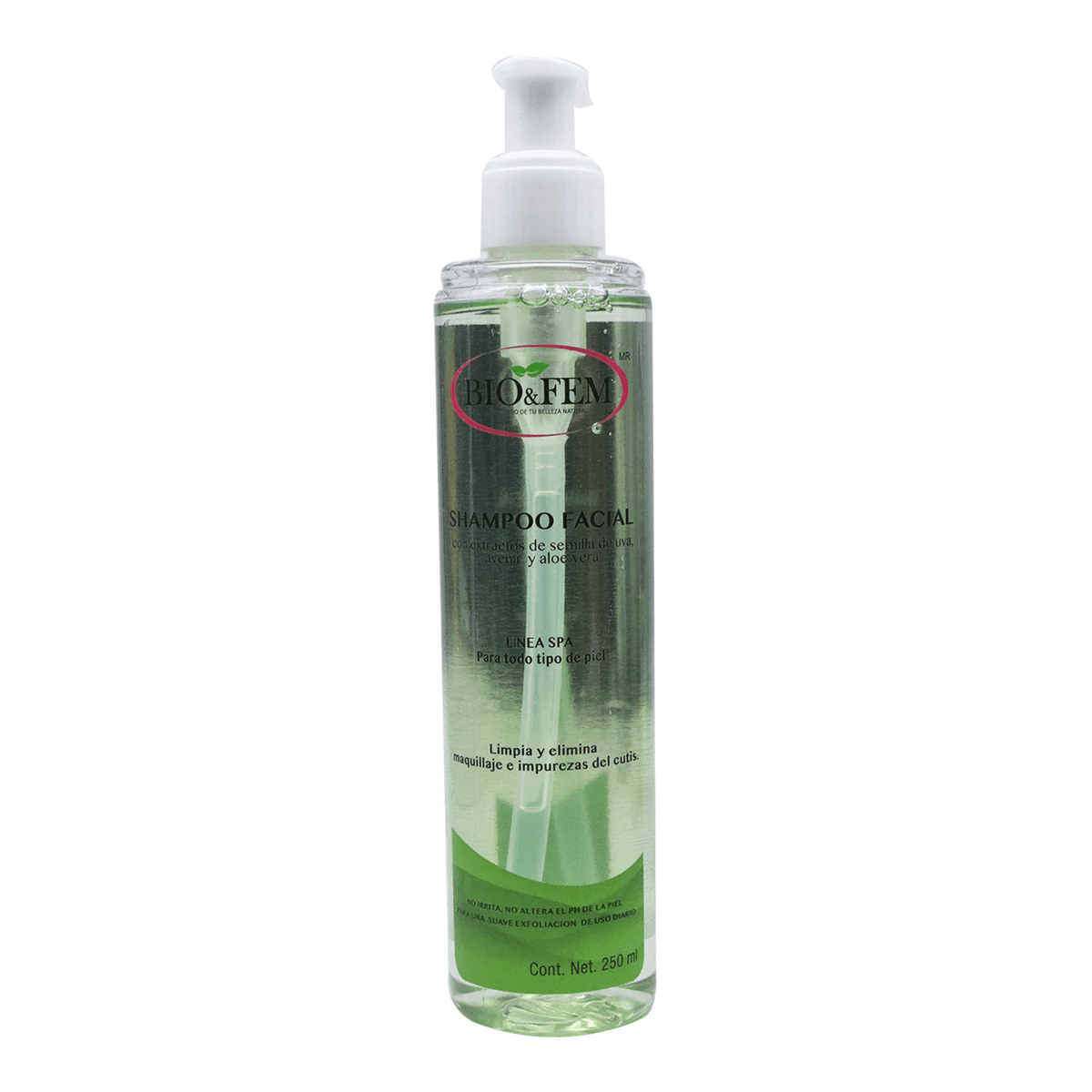 SHAMPOO FACIAL DE AVENA ALOE Y SEMILLA DE UVA 250 ML