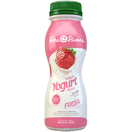 Yogurt Dos Pinos Fresa Botella 200 ml