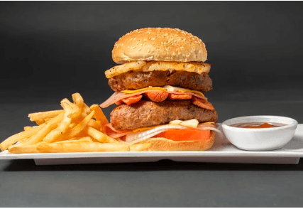 Combo Hamburguesa Doble Hawaiana