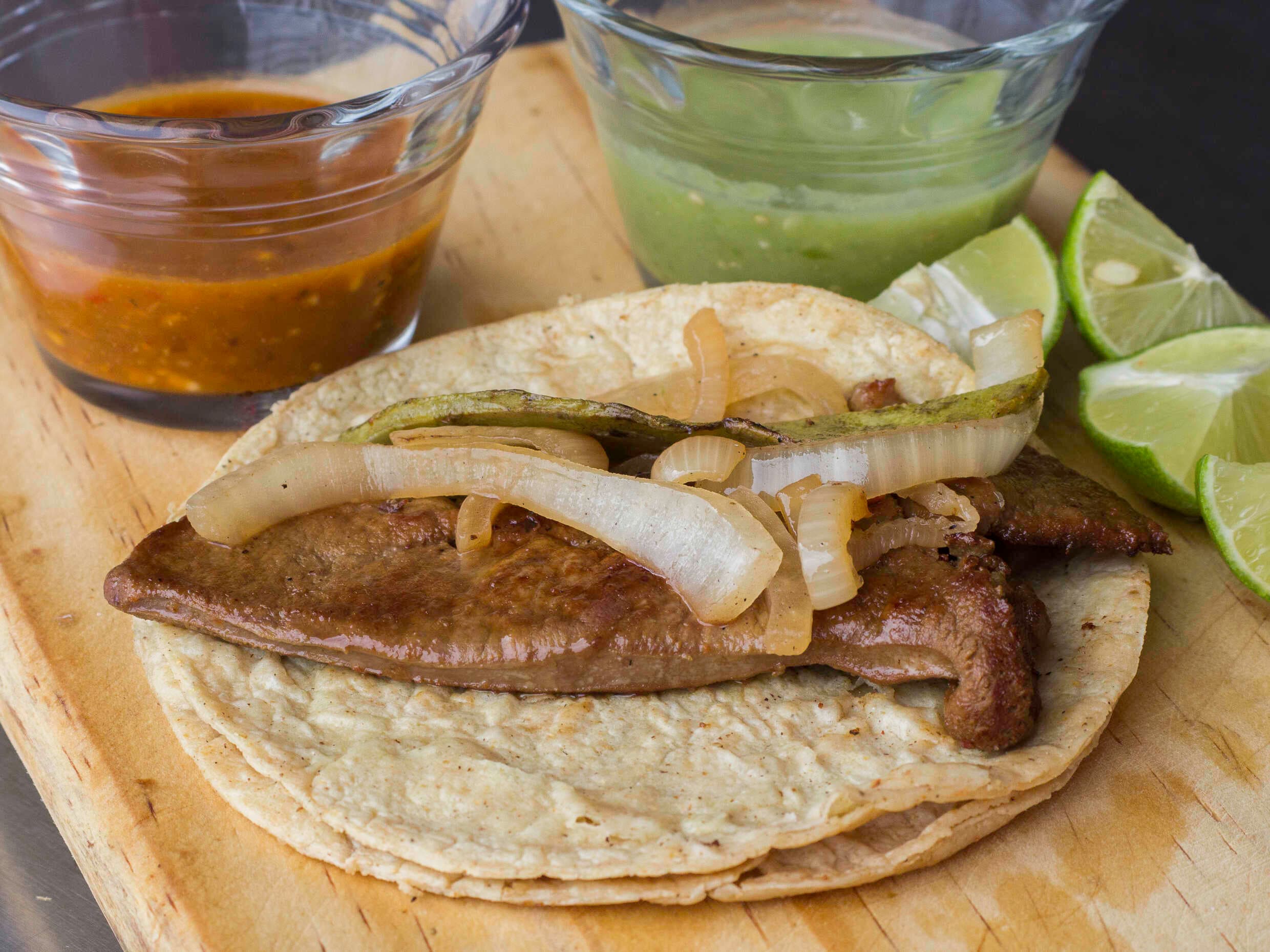 Taco de Hígado de Res