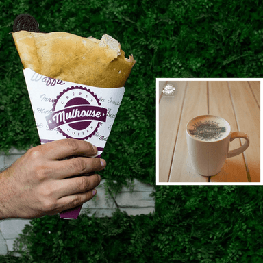 2 Crepa Dulce de Cajeta con Nuez + 2 Capuccino